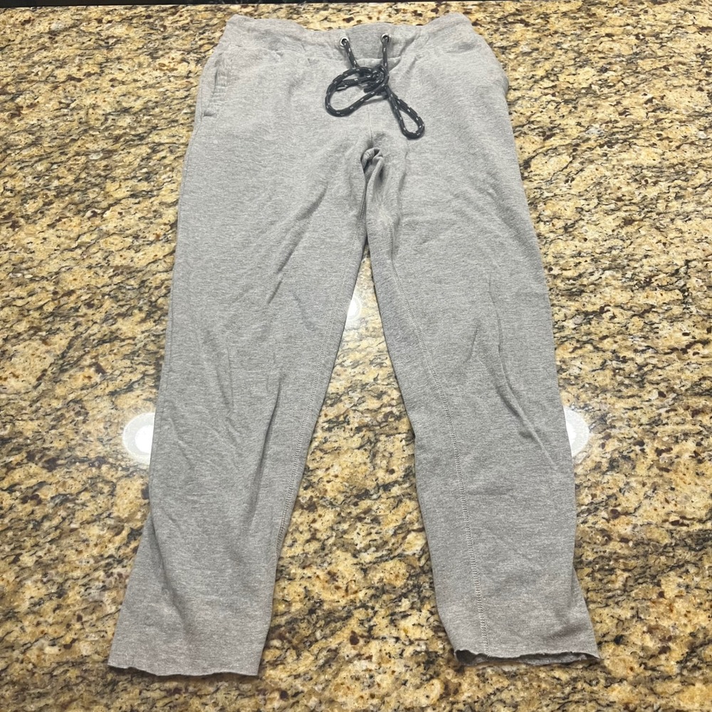 Psycho Bunny‎ Mens Gray Heather Lounge Pants Drawstring Joggers Size S Logo